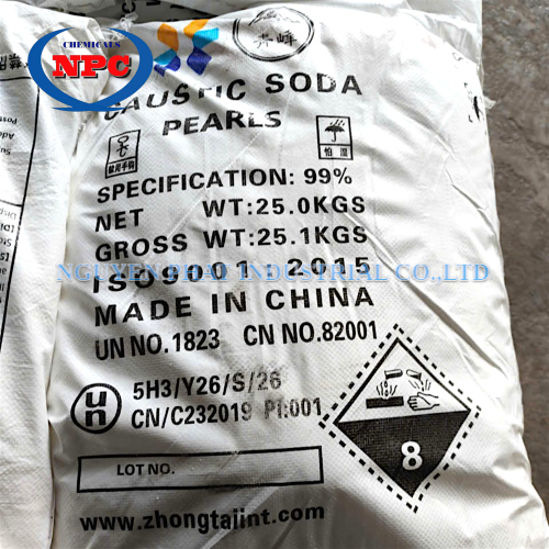 Caustic Soda Pearls Zhongtaiint | Xút hạt Trung Thái | Bán NaOH hạt Trung Quốc 
