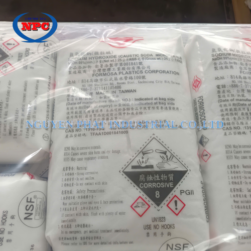 Xút hạt Đài Loan | NaOH 99% | Caustic Soda Micropearls | FORMOSODA-P 