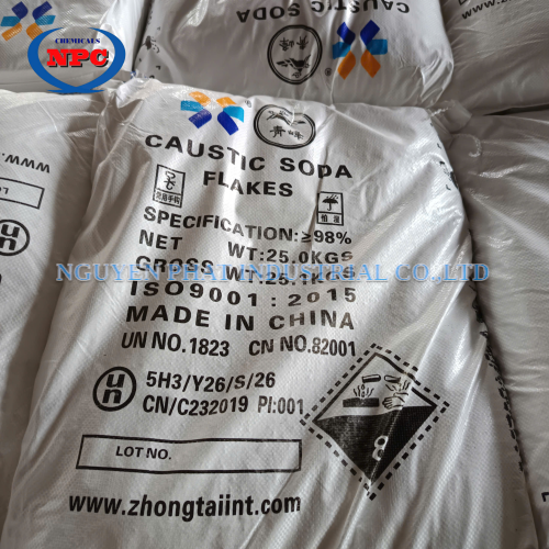 Xút vảy | Xút vẩy Caustic soda flakes Zhongtaiint  |  NaOH