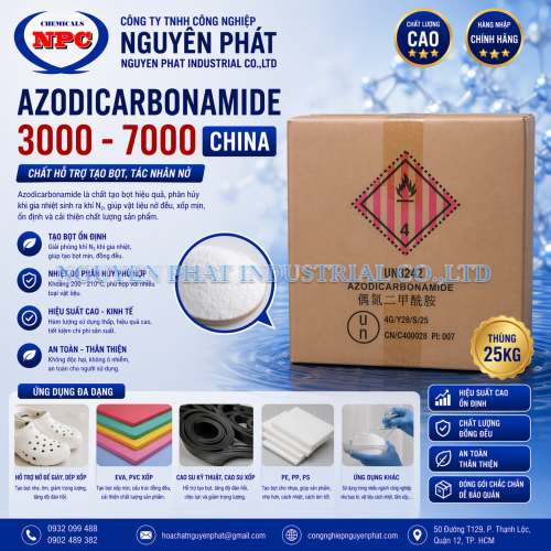 Bột Nở AC7000F | Azodicarbonamide 7000F | Chất tạo xốp nhựa