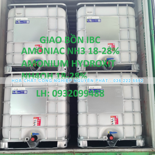 Amoniac (NH3) lỏng  -  dung dịch Amonium Hydroxide NH4OH –  18 - 28%