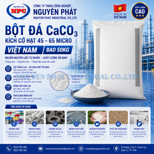 Bột đá sơn dầu và sơn nước (CaCO₃)