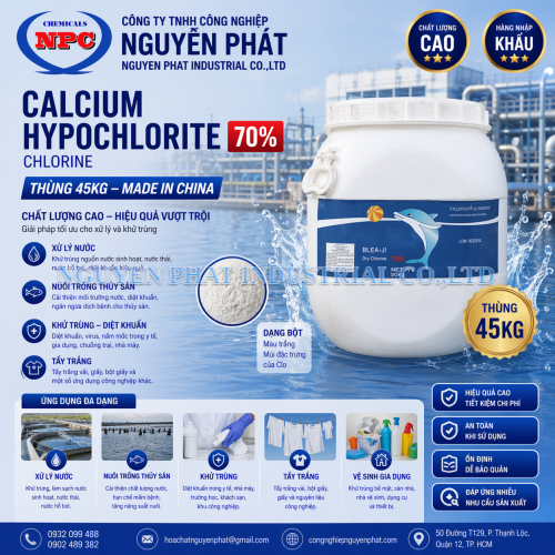 Calcium Hypochlorite 70% | Chlorine 70% | Hóa chất Chlorine