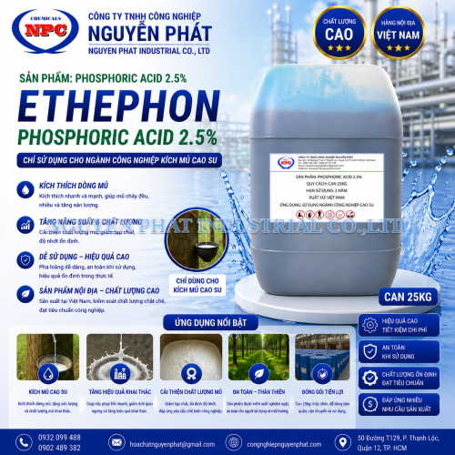 Ethephon 2.5% | Thuốc bôi kích mủ cây cao su | Bán thuốc kích mủ cao su 2.5%