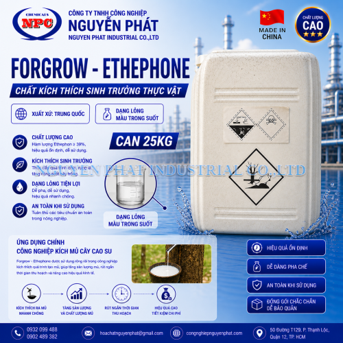 Forgrow- ethephone- ETHEPHON 39.5 – CHẤT KÍCH THÍCH MỦ CÂY CAO SU