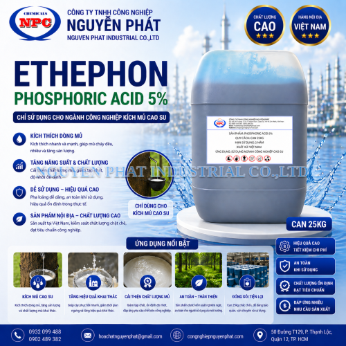 Ethephon plus 5% latex stimulant | Ethephon 5% Malaysia | Bán Ethephon