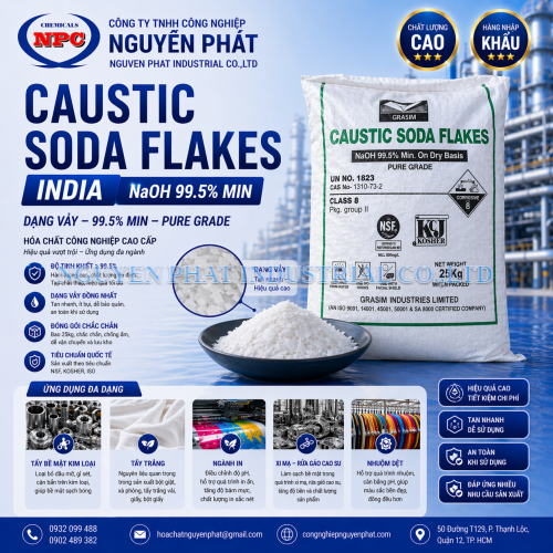 Caustic Soda Flakes | Xút vảy Grasim ấn độ | NaOH India | Bán xút vảy India