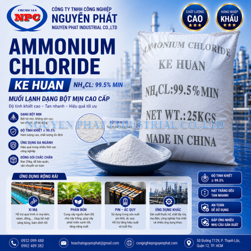 Ammonium Chloride KE HUAN | Muối lạnh | NH4Cl | Bán muối lạnh 
