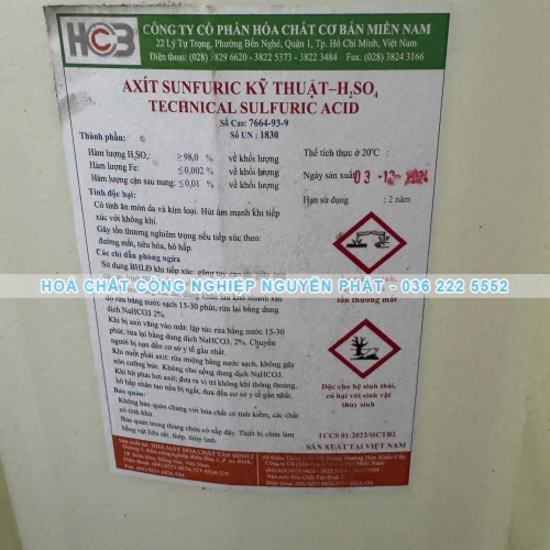 Acid SulFulric (H2SO4 30-50-60-98%) - 046