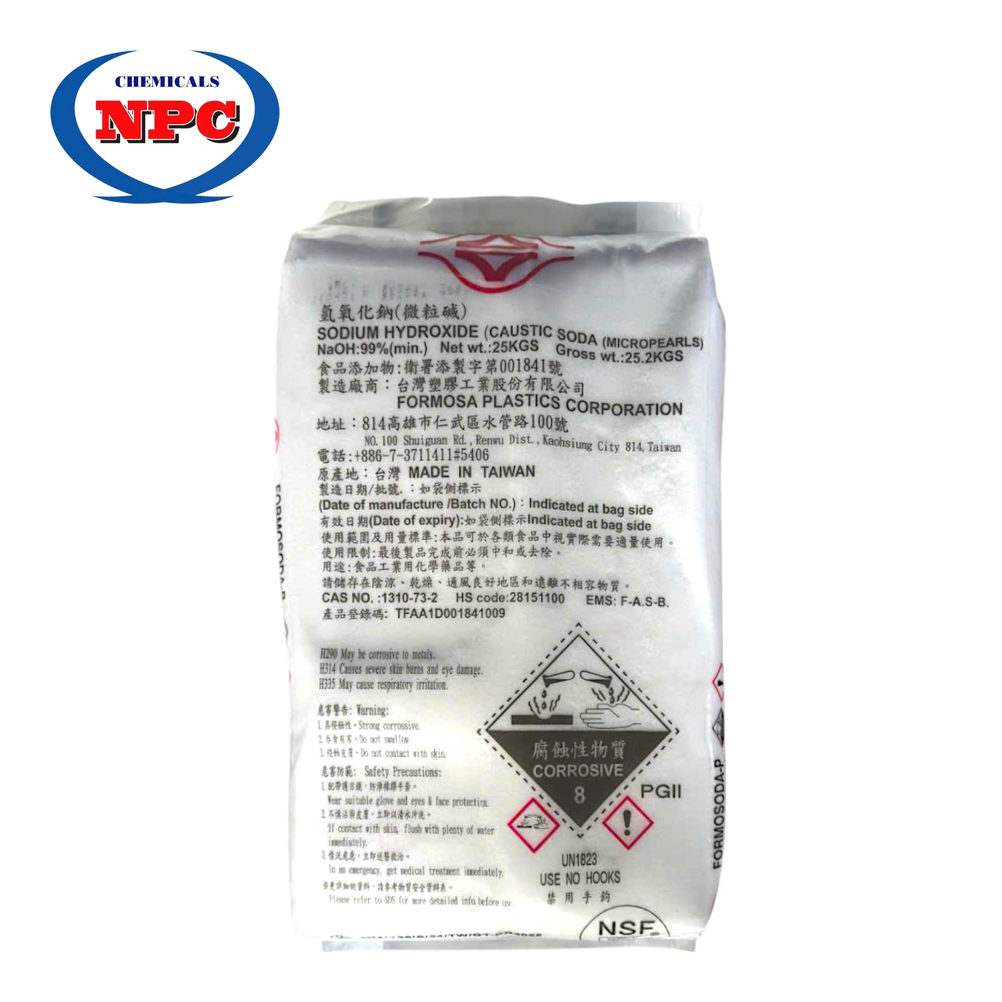 Xút hạt Đài Loan | NaOH 99% | Caustic Soda Micropearls | FORMOSODA-P 
